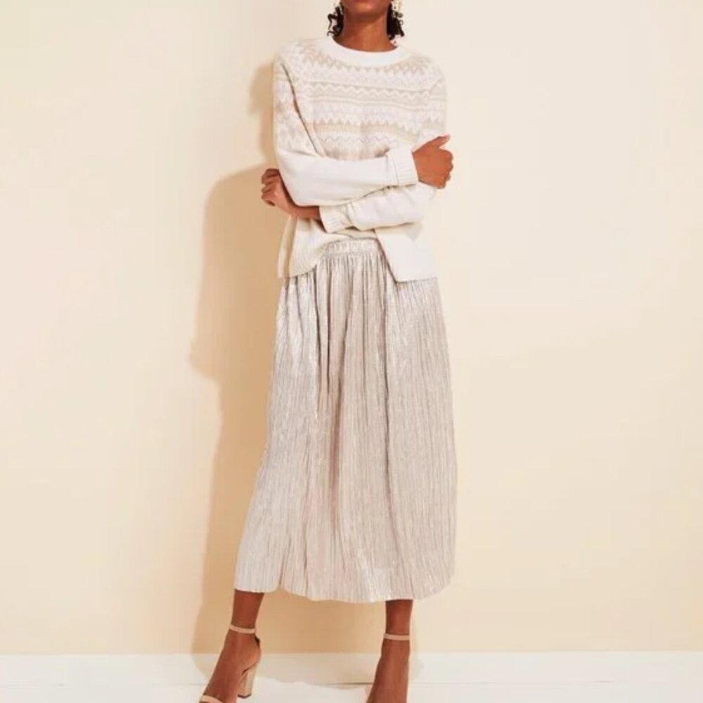 Vineyard Vines Silver Maxi Skirt